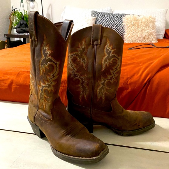 JUSTIN MEN'S STAMPEDE WESTERN 13" SQUARE TOE BOOTS - Picture 1 of 4